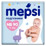 Подгузники, Mepsi (Мепси) 0-6 кг р. nb №90 арт. 0137 премиум