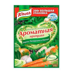 Приправа, Knorr (Кнорр) 200 г универсальная Ароматная укроп, петрушка и овощи пакет