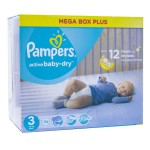 Подгузники, Pampers (Памперс) 4-9 кг р. 3 №174 актив беби миди